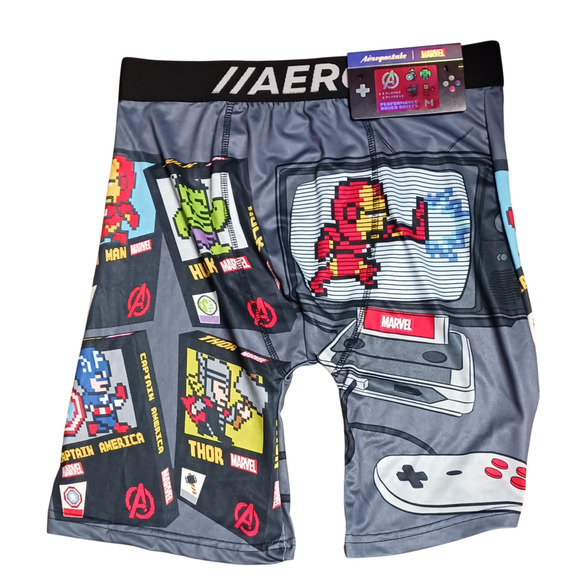 Marvel Avenger's Retro Video Game Console Men's Boxer Briefs Medium (32-34) New - Picture 3 of 15
